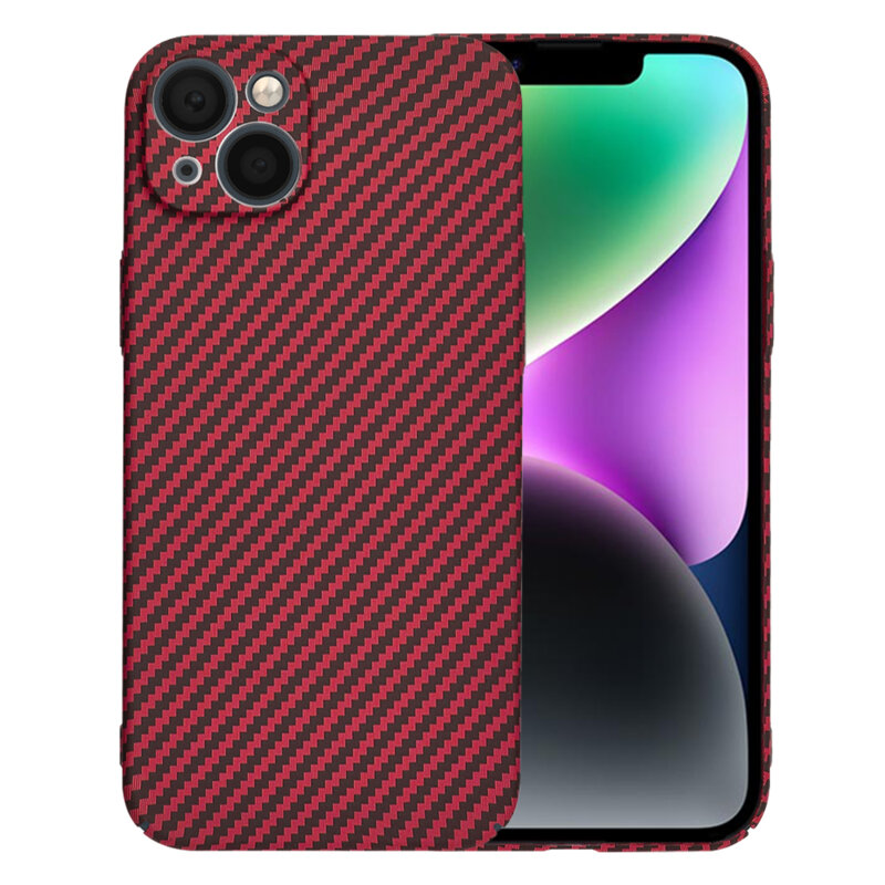 Husa iPhone 14 Techsuit Carbonite FiberShell, rosu