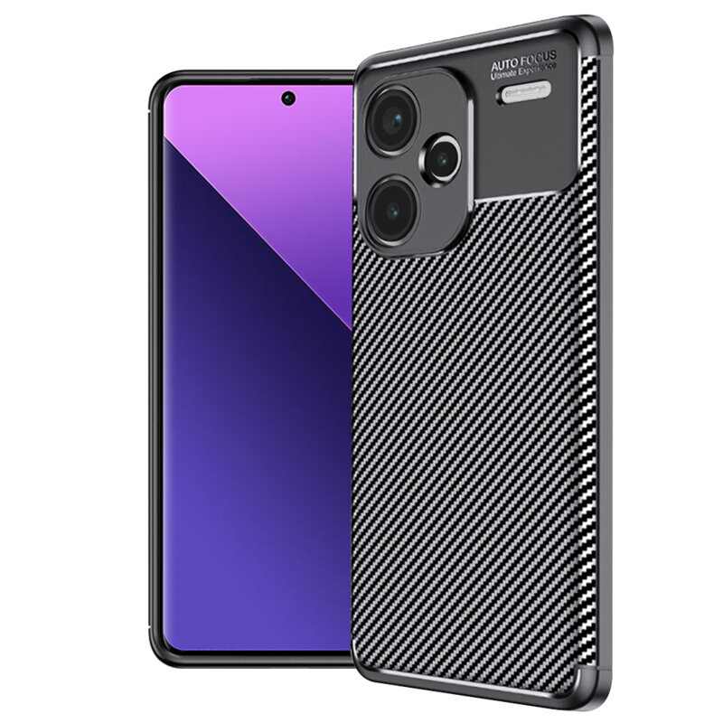 Husa Xiaomi Redmi Note 13 Pro+ 5G Techsuit CarbonFiber, negru