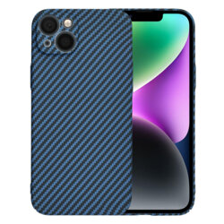 Husa iPhone 14 Techsuit Carbonite FiberShell, cyan