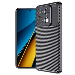 Husa Xiaomi Poco X6 Techsuit CarbonFiber, negru