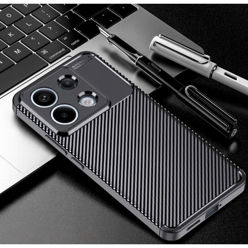 Husa Xiaomi Poco X6 Techsuit CarbonFiber, negru