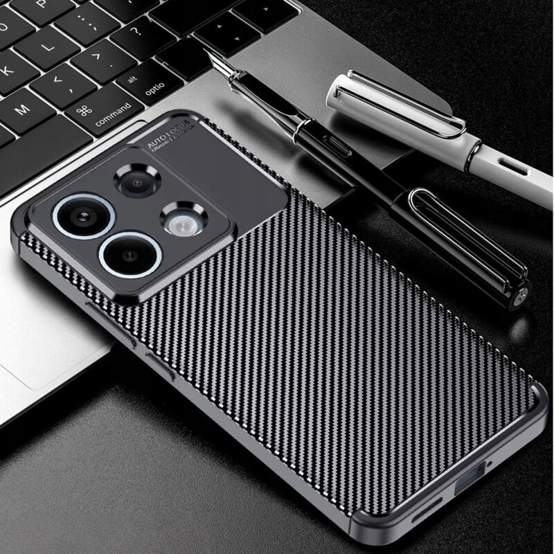 Husa Xiaomi Poco X6 Techsuit CarbonFiber, negru
