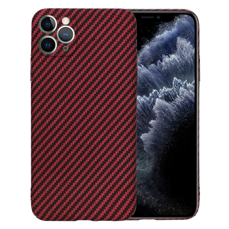 Husa iPhone 11 Pro Max Techsuit Carbonite FiberShell, rosu