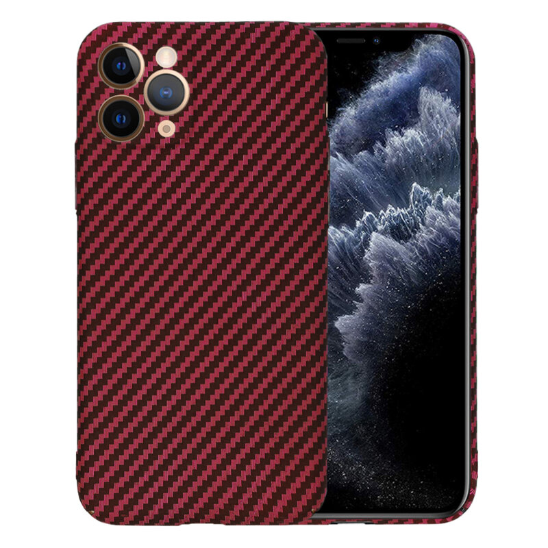 Husa iPhone 11 Pro Techsuit Carbonite FiberShell, rosu