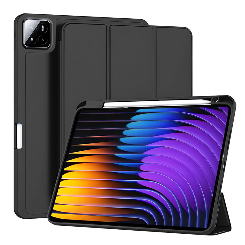 Husa Xiaomi Pad 7 Techsuit Flex Trifold Pen, negru