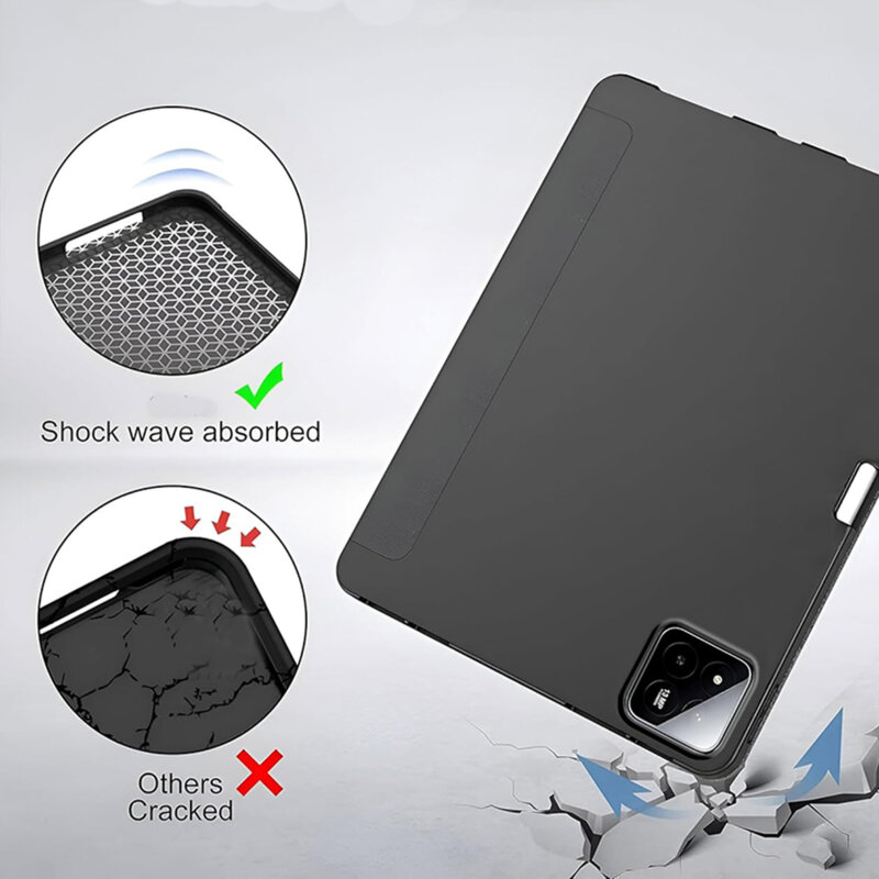 Husa Xiaomi Pad 7 Pro Techsuit Flex Trifold Pen, negru