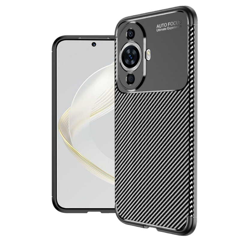 Husa Huawei nova 11 Techsuit CarbonFiber, negru