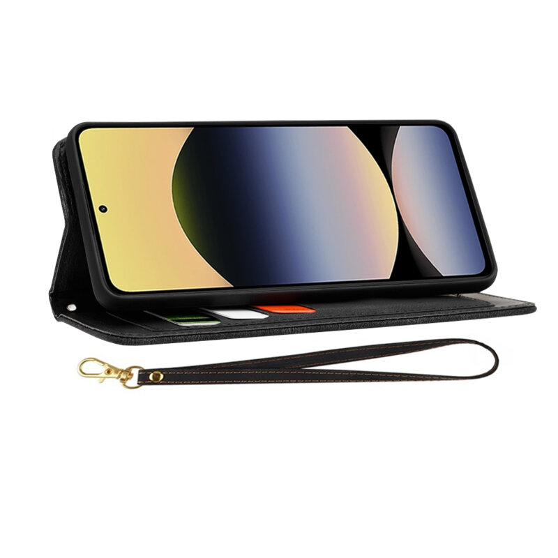 Husa personalizata fete Xiaomi Redmi Note 14 4G (Standard) Techsuit FlipCraft, negru