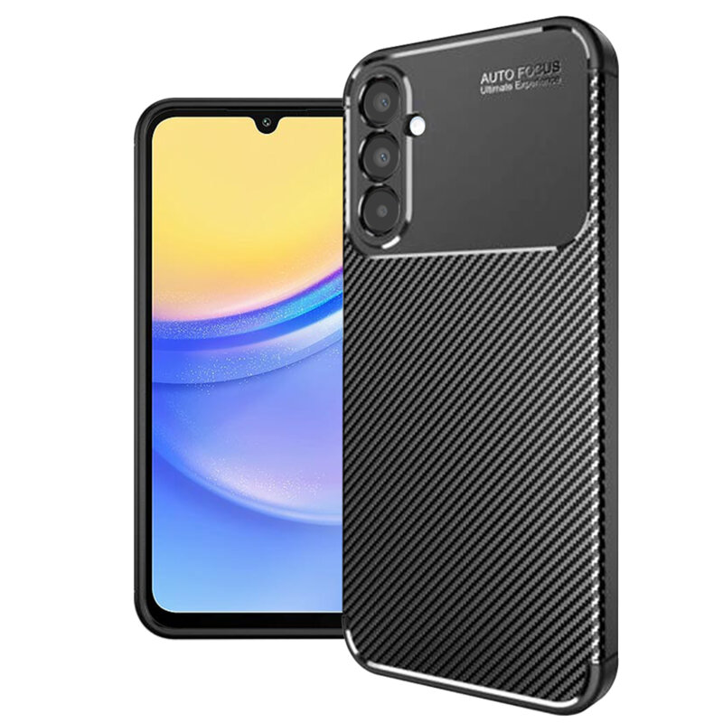 Husa Samsung Galaxy A15 5G Techsuit CarbonFiber, negru