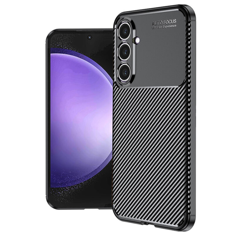 Husa Samsung Galaxy S23 FE Techsuit CarbonFiber, negru