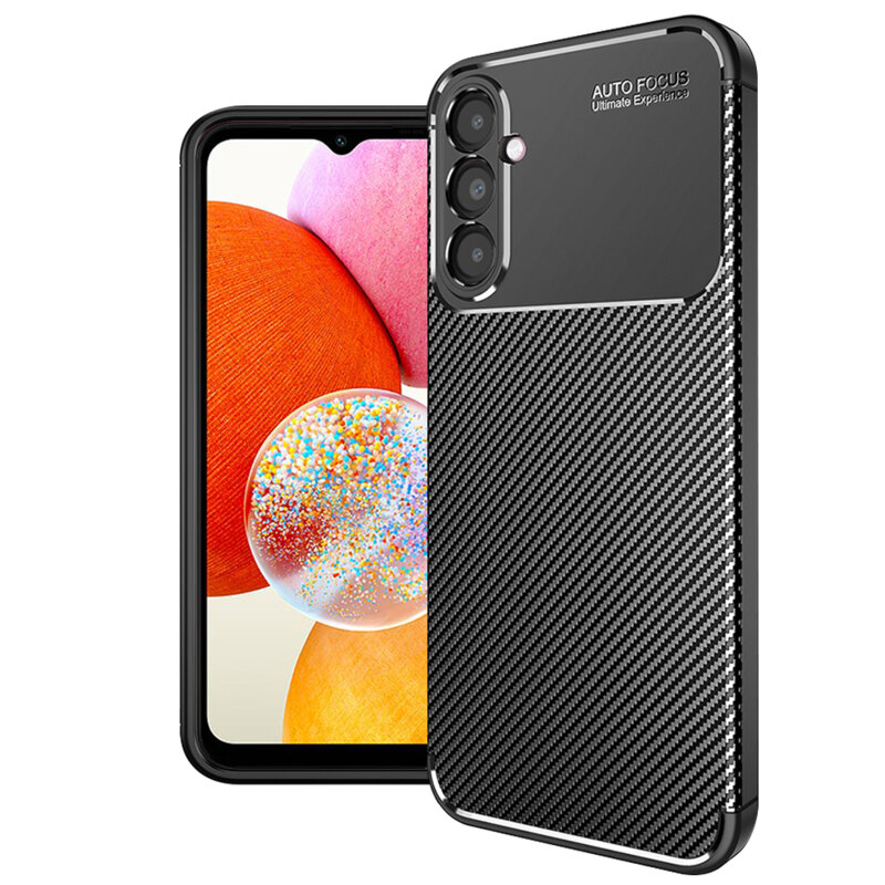 Husa Samsung Galaxy A14 4G Techsuit CarbonFiber, negru