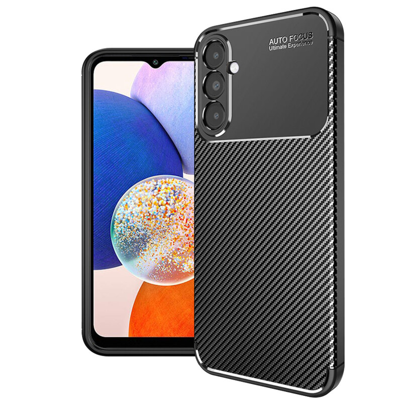 Husa Samsung Galaxy A14 5G Techsuit CarbonFiber, negru