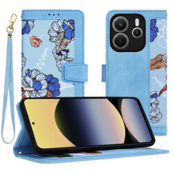 Husa personalizata fete Xiaomi Redmi Note 14 4G (Standard) Techsuit FlipCraft, bleu