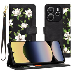 Husa personalizata fete Xiaomi Redmi Note 14 4G (Standard) Techsuit FlipCraft, negru