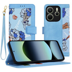 Husa personalizata fete Xiaomi Redmi Note 14 4G (Regional) Techsuit FlipCraft, bleu