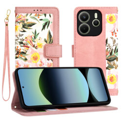 Husa personalizata fete Xiaomi Redmi Note 14 4G (Regional) Techsuit FlipCraft, roz