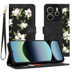 Husa personalizata fete Xiaomi Redmi Note 14 4G (Regional) Techsuit FlipCraft, negru