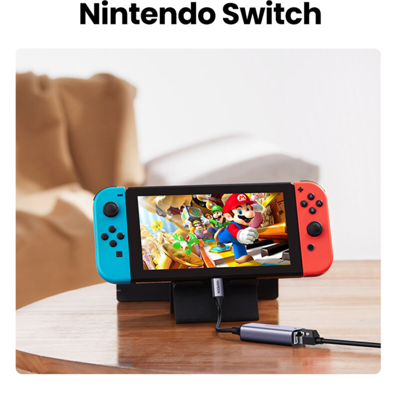 Adaptor internet USB-C la RJ45 Ugreen, 1000Mbps, gri, 50737