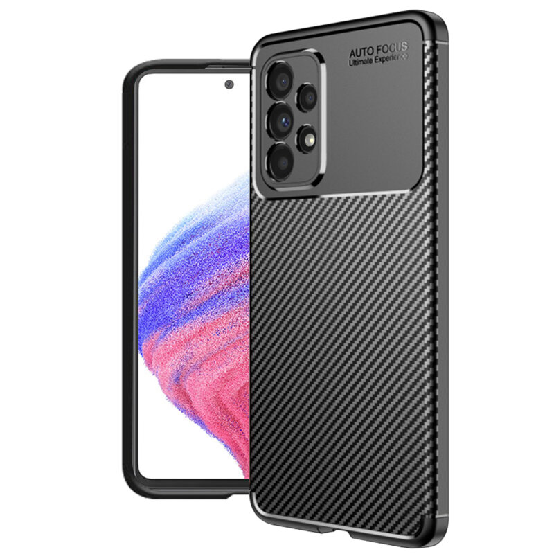 Husa Samsung Galaxy A53 5G Techsuit CarbonFiber, negru