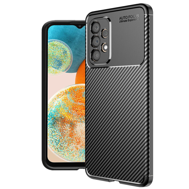 Husa Samsung Galaxy A23 5G Techsuit CarbonFiber, negru