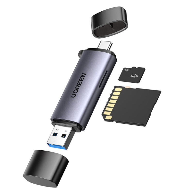 Adaptor OTG USB/USB-C, cititor carduri microSD Ugreen, 50706