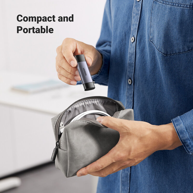 Adaptor OTG USB/USB-C, cititor carduri microSD Ugreen, 50706