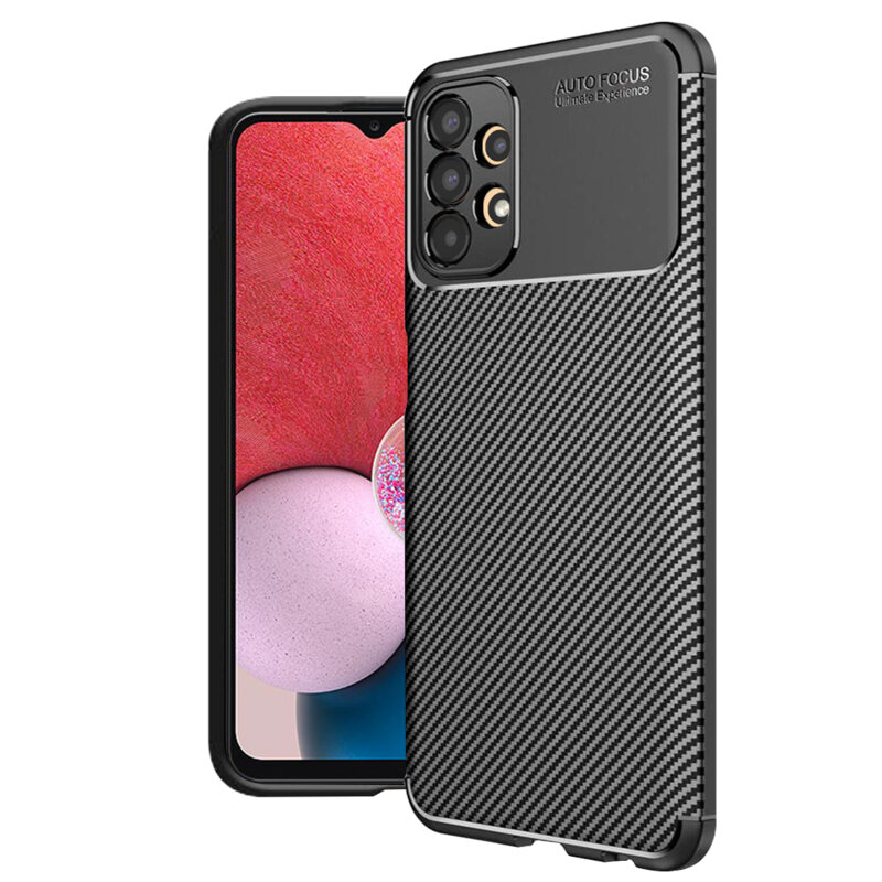 Husa Samsung Galaxy A13 4G Techsuit CarbonFiber, negru