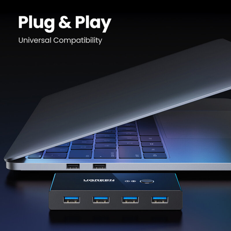 Hub 4x USB, docking station Ugreen Sharing Switch Box, 30768