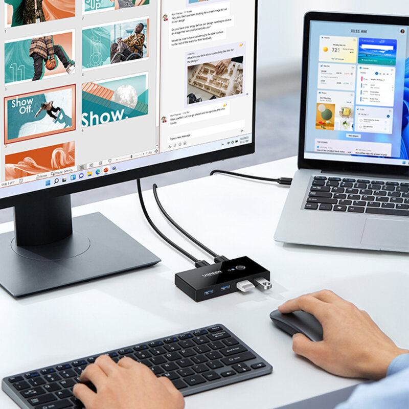 Hub 4x USB, docking station Ugreen Sharing Switch Box, 30768