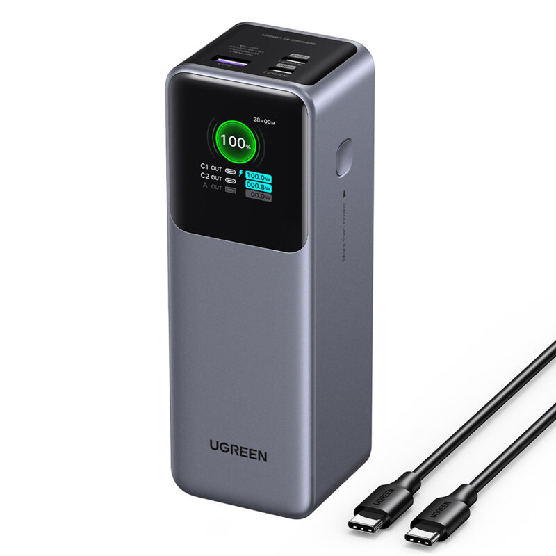 Baterie externa Fast Charge ecran LED, 25000mAh Ugreen, 35525B
