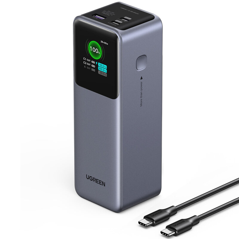 Baterie externa Fast Charge ecran LED, 25000mAh Ugreen, 35525B