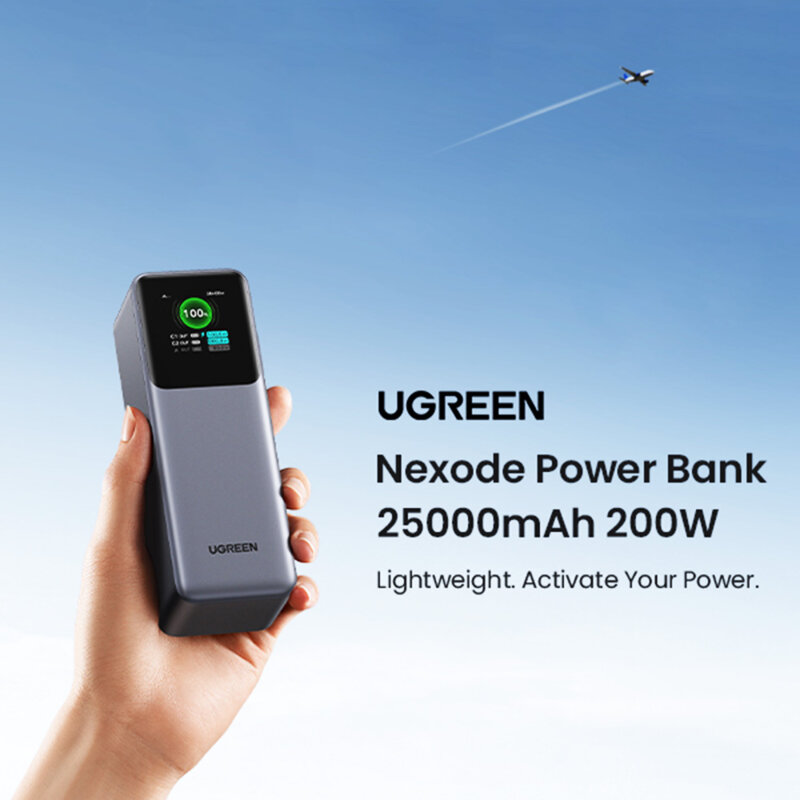 Baterie externa Fast Charge ecran LED, 25000mAh Ugreen, 35525B