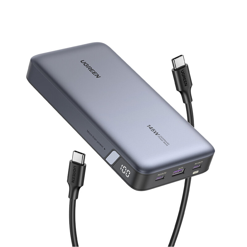 Baterie externa telefon 25000mAhUgreen, 145W, gri, 90597A