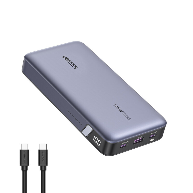 Baterie externa telefon 25000mAh Ugreen, 145W, gri, 90597A