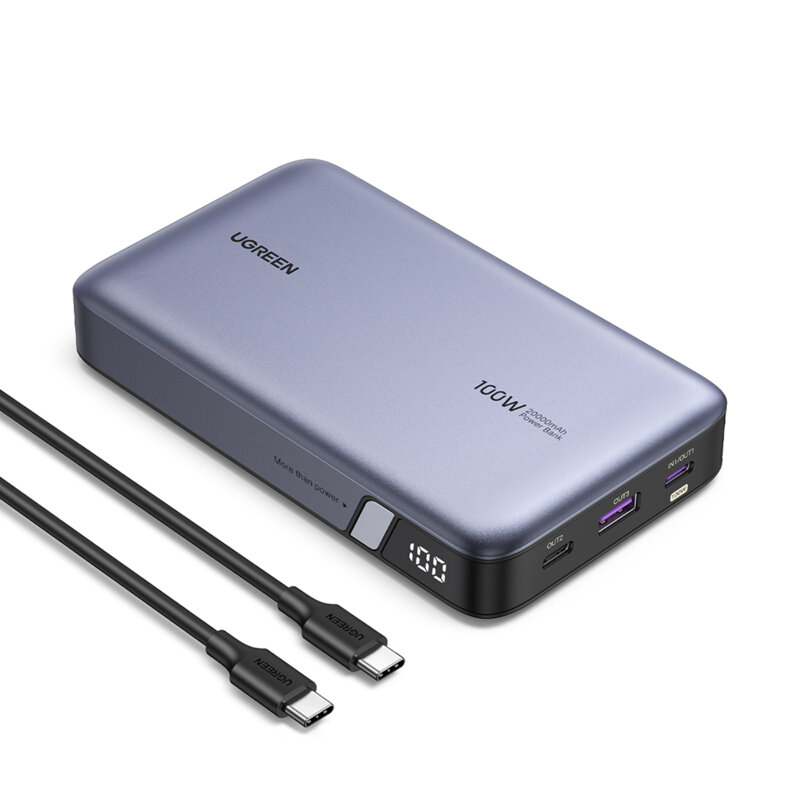 Baterie externa telefon 20000mAh Ugreen, 100W, negru, 25188