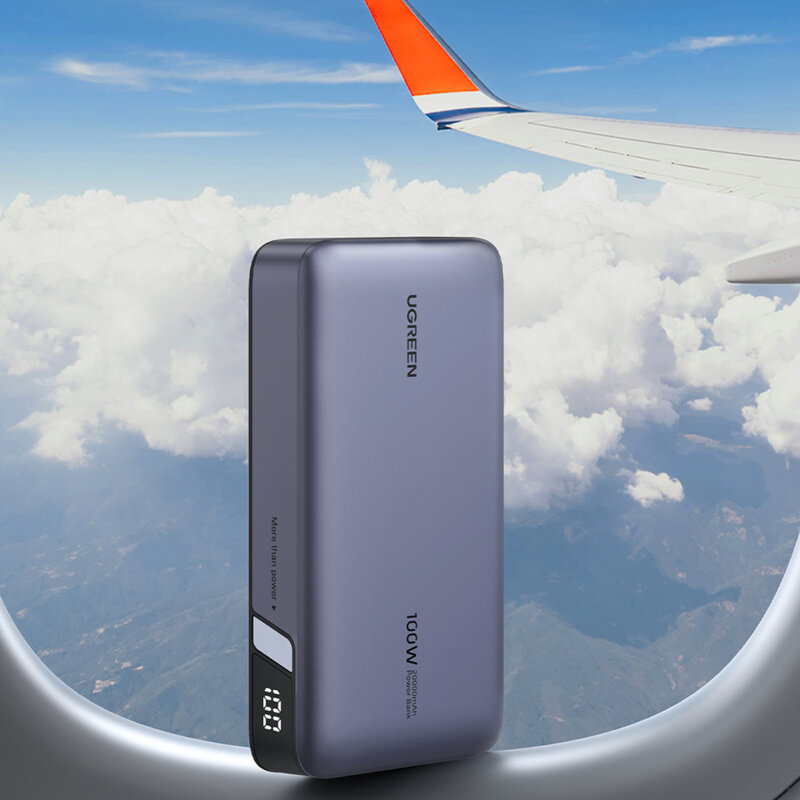 Baterie externa telefon 20000mAh Ugreen, 100W, negru, 25188