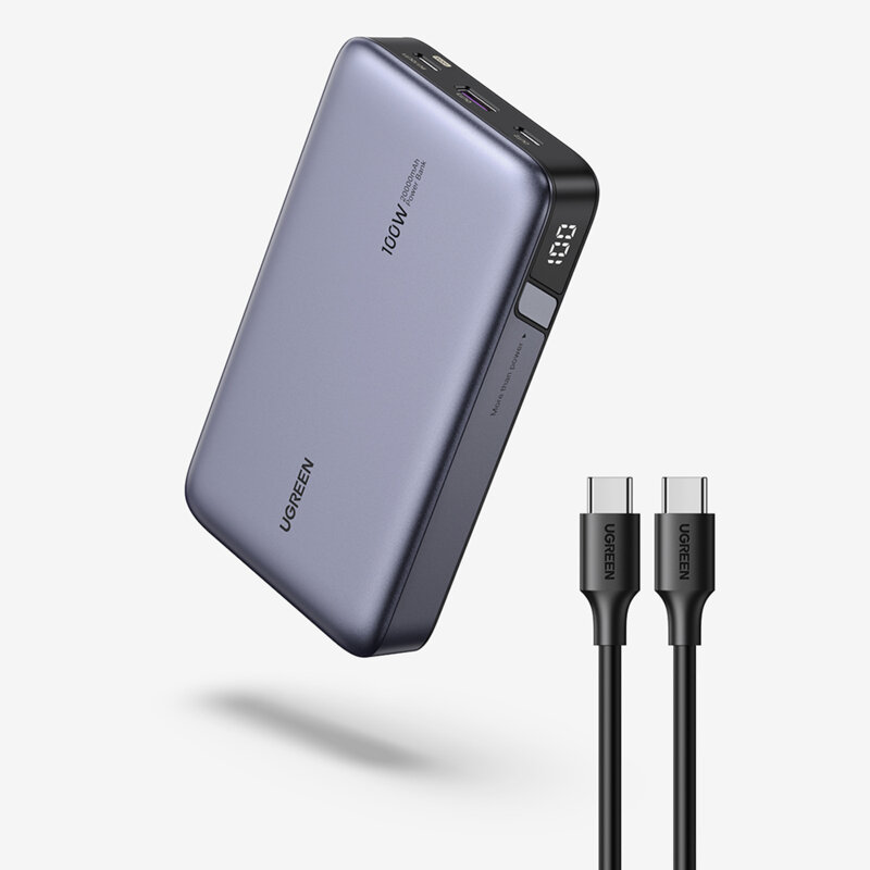 Baterie externa telefon 20000mAh Ugreen, 100W, negru, 25188