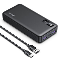 Baterie externa telefon 20000mAh Ugreen, 74W, negru, 25683