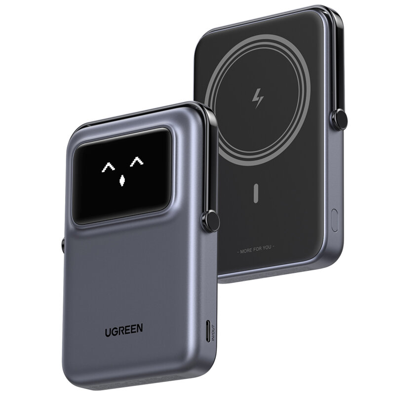 Power bank wireless cu display 10000mAh Ugreen, gri, 45327