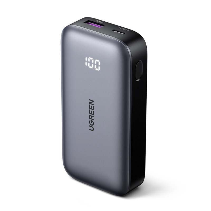 Baterie externa telefon 10000mAh Ugreen, 30W, gri, 25185