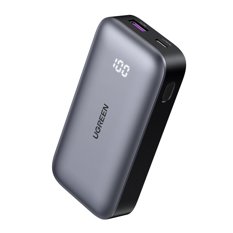 Baterie externa telefon 10000mAh Ugreen, 30W, gri, 25185