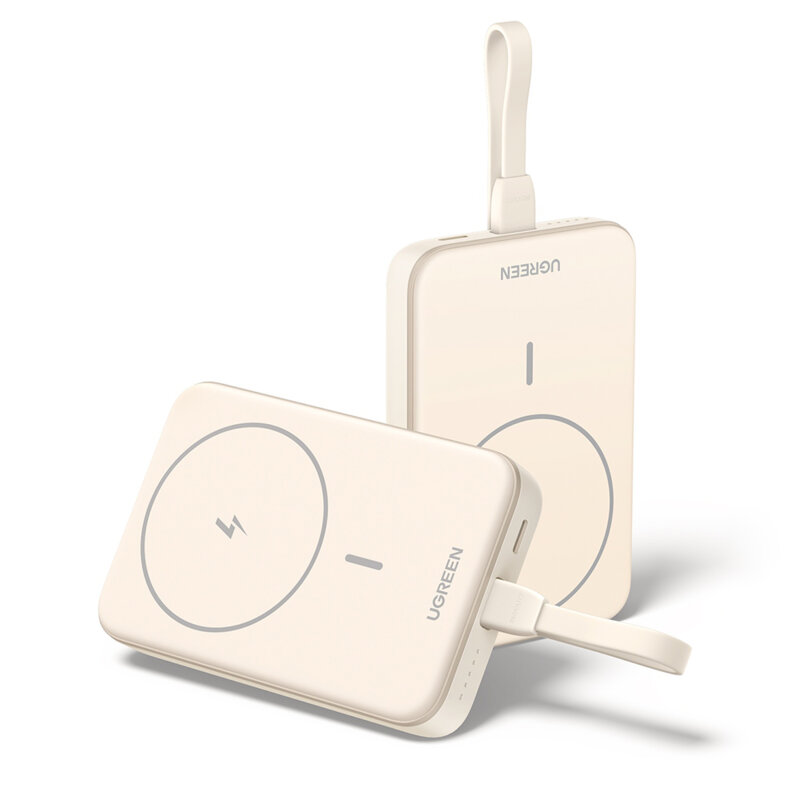 Power bank wireless MagSafe 10000mAh Ugreen, 20W, bej, 35341