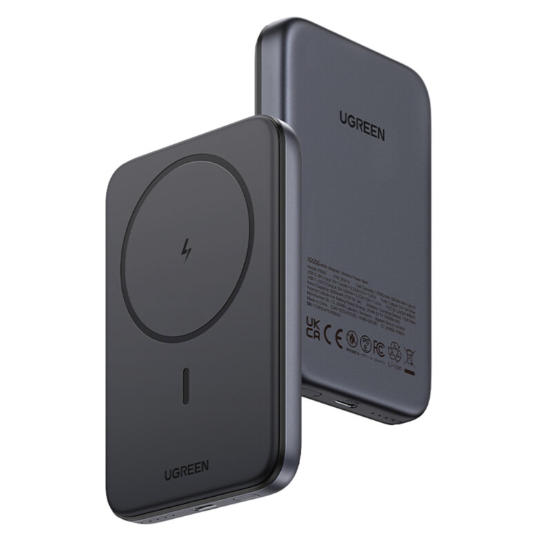 Baterie externa MagSafe wireless 10000mAh Ugreen, gri, 25919