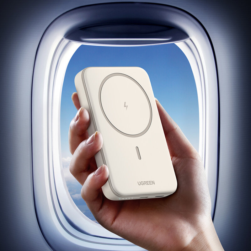 Baterie externa MagSafe wireless 10000mAh Ugreen, bej, 25208