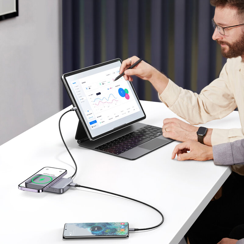 Power bank wireless MagSafe 1000mAh Ugreen, 22.5W, gri, 15086