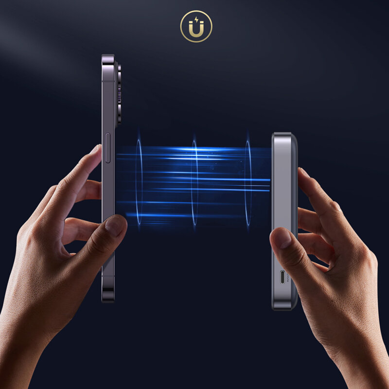 Power bank wireless MagSafe 1000mAh Ugreen, 22.5W, gri, 15086