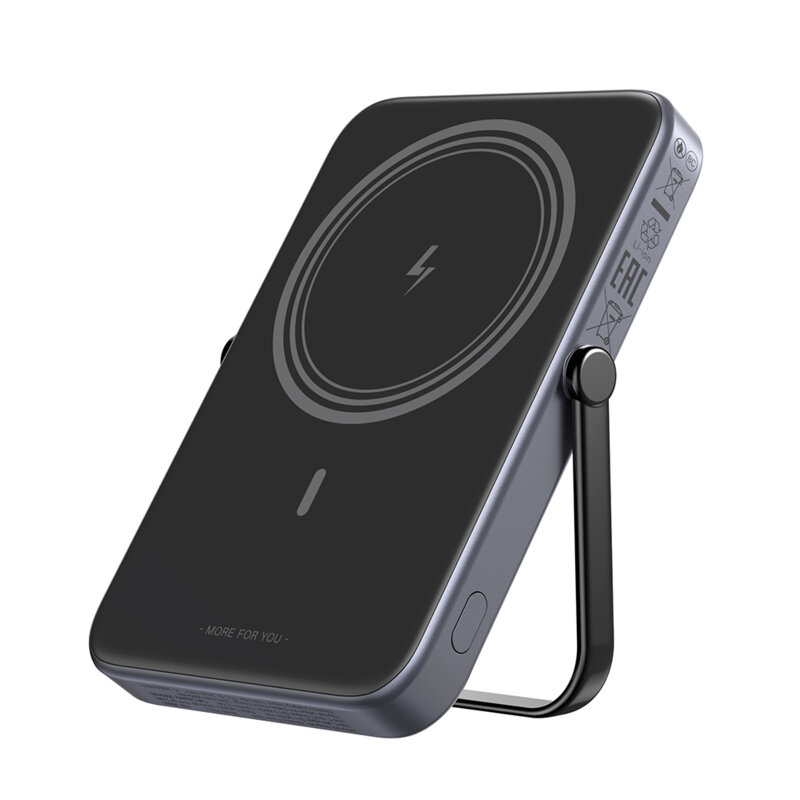 Power bank wireless cu display, 5000mAh Ugreen, gri, 35605B