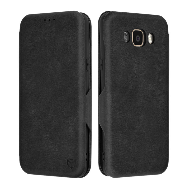Husa 360° Samsung Galaxy J7 2016 Techsuit Safe Wallet Plus, negru