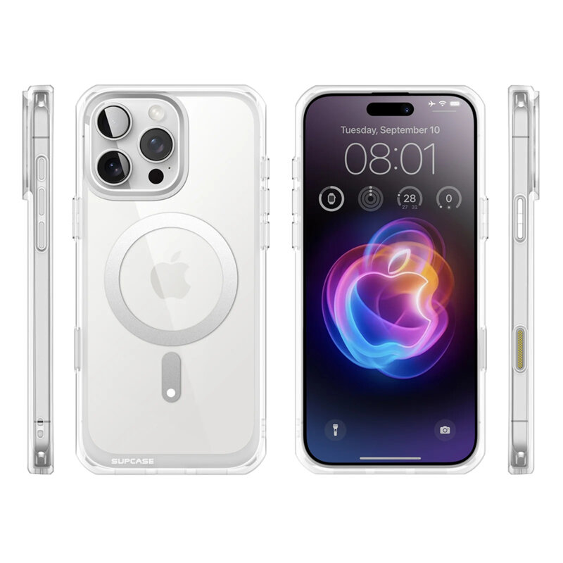 Husa iPhone 16 Pro Supcase Unicorn Beetle Slim Clear MagSafe, transparenta