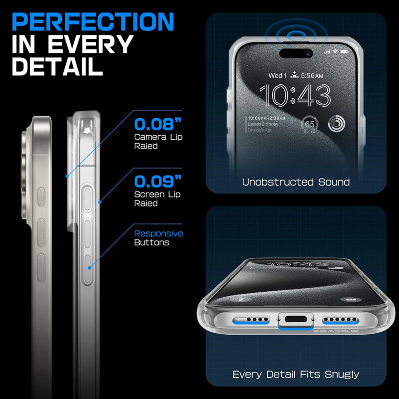 Husa iPhone 16 Pro Supcase Unicorn Beetle Slim Clear MagSafe, transparenta